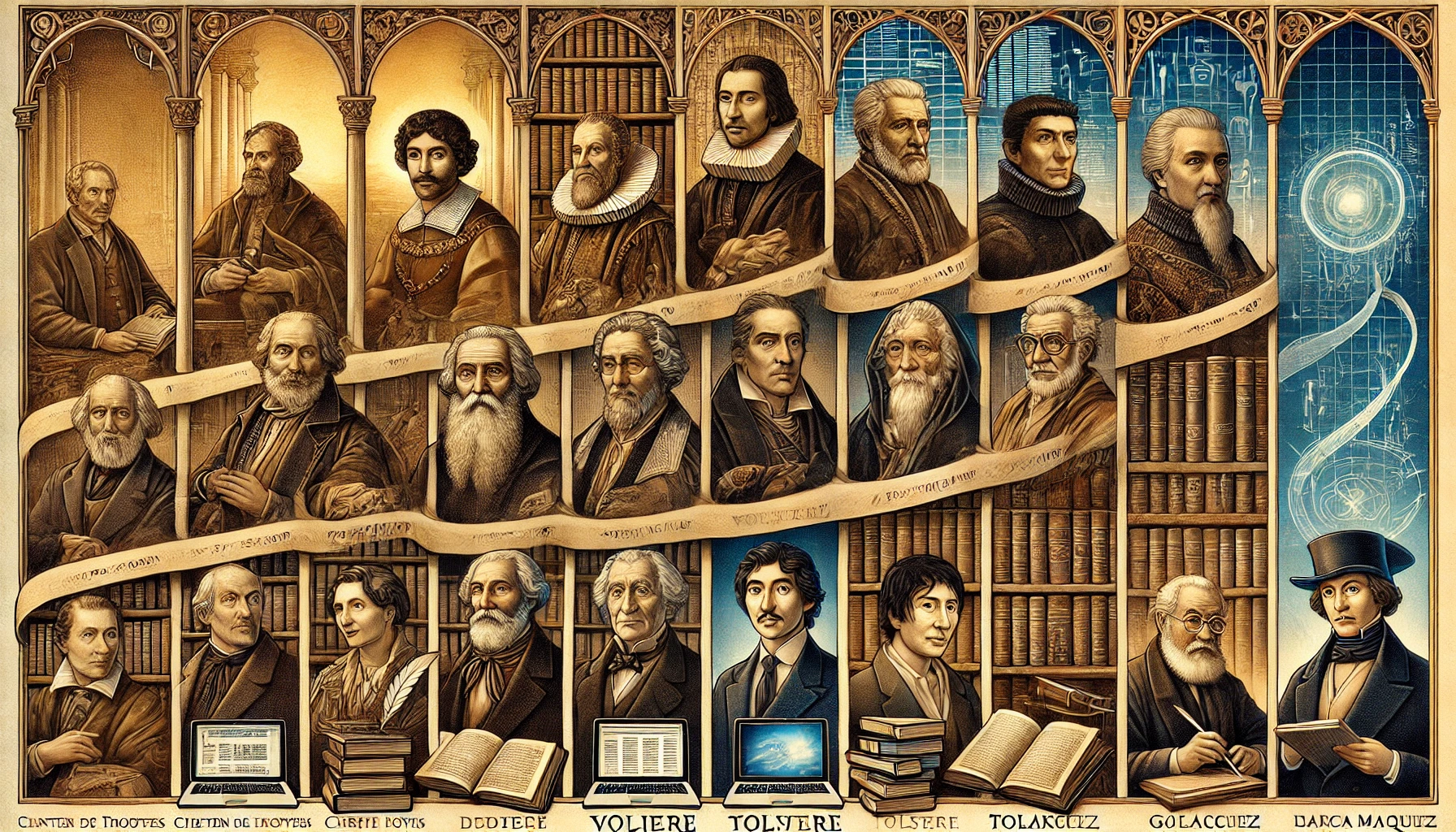 Grands écrivains à travers siècles